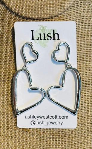 Abstract Silver Hearts